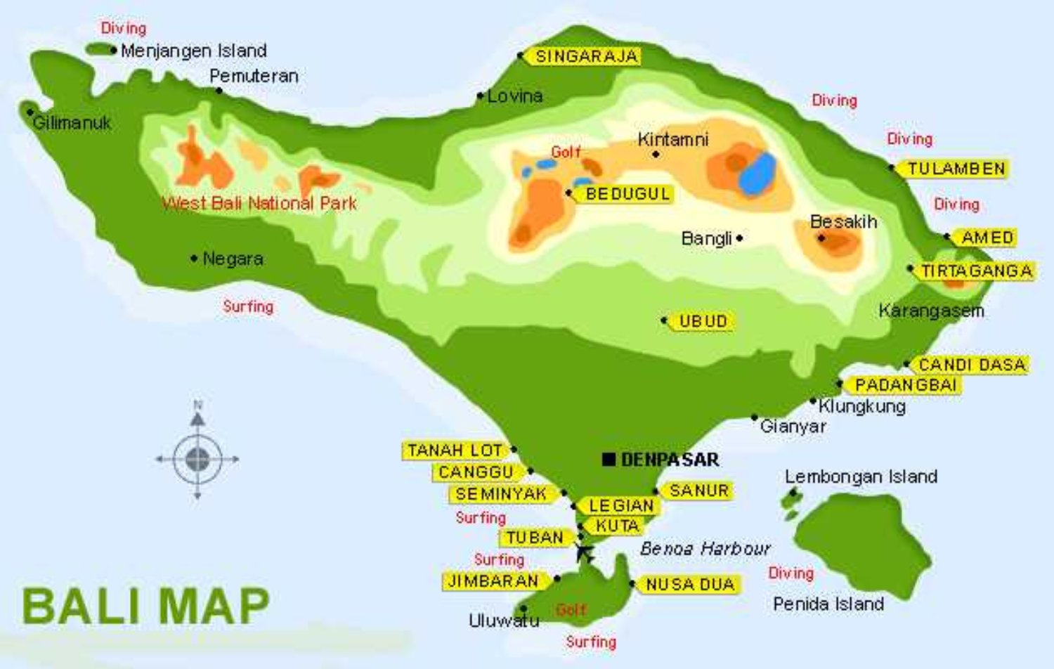 Peta Provinsi Pulau Bali